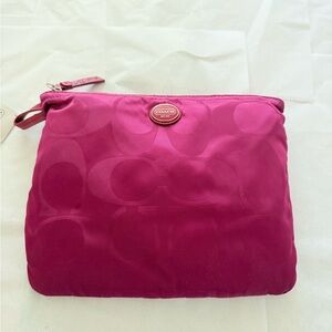 Coach Fuchsia Cosmetic Bag with Tote bag